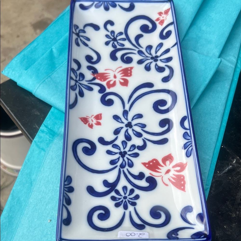 Vintage Butterfly dining appetizer Tray